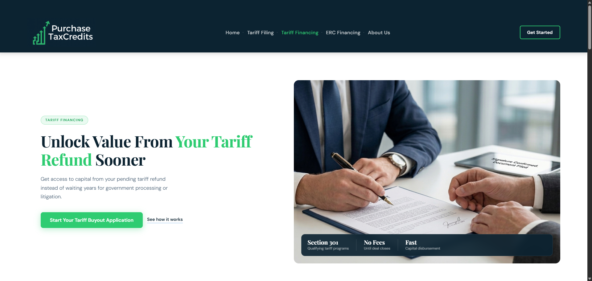 Purchase Tax Credits — Financial Services Platform